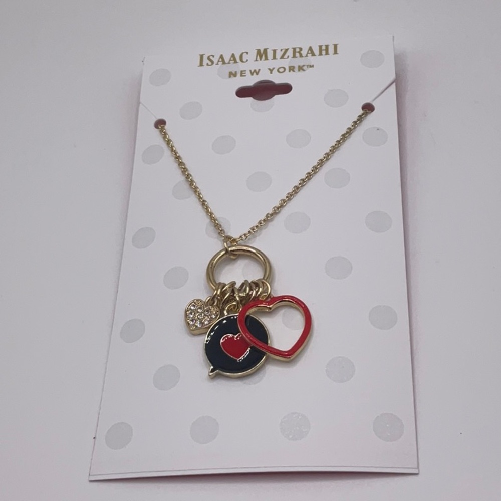 NWT Isaac Mizrahi Gold Heart Necklace